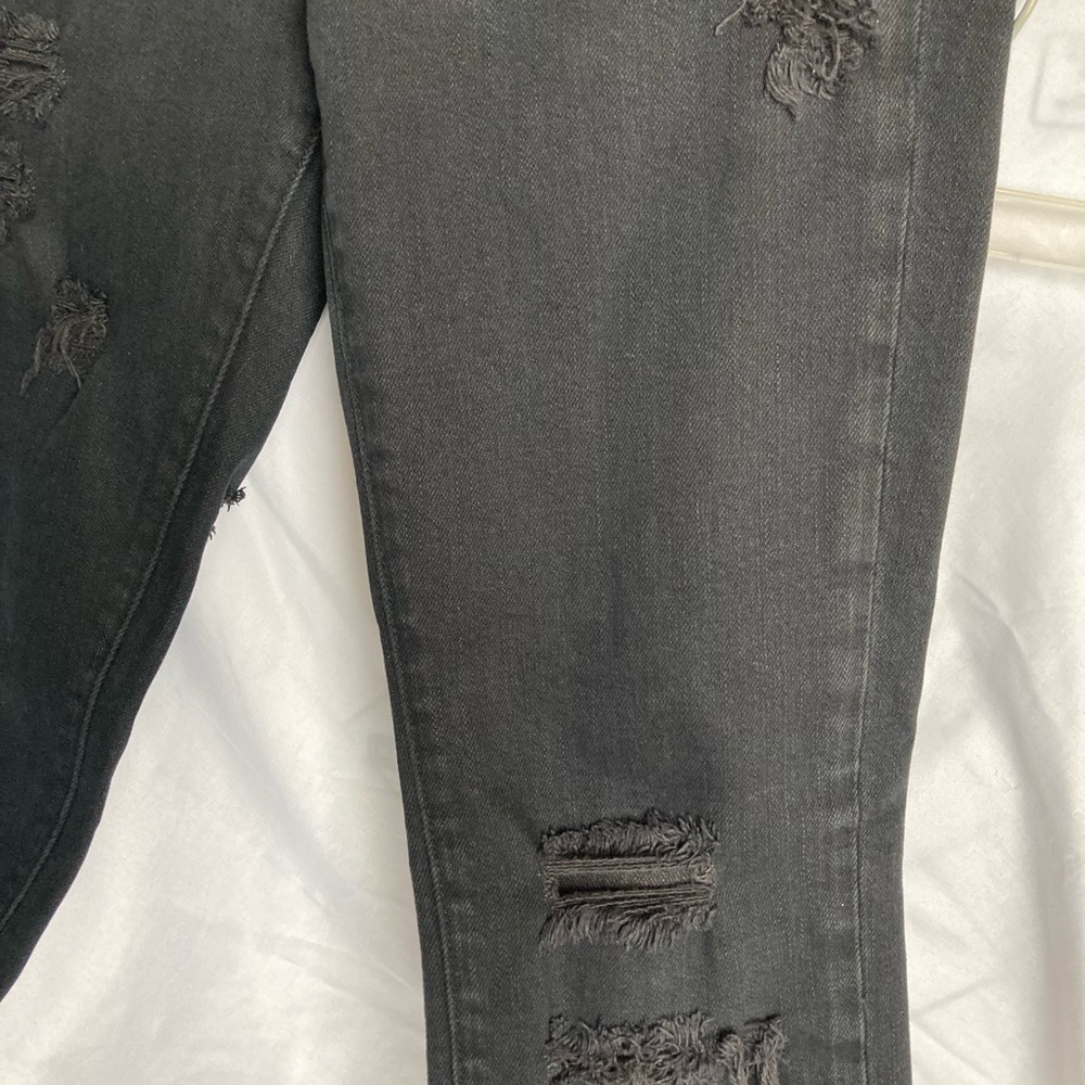 Paige Premium Denim Black Distressed Jeans Size 27 - Picture 4 of 12